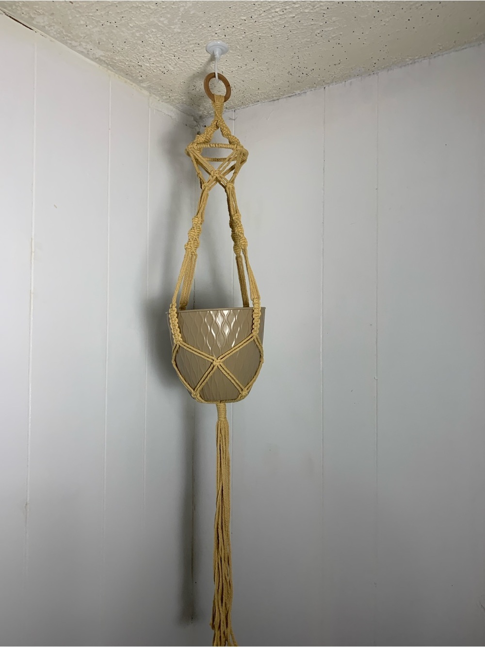 Tan Macrame with Tan. New.